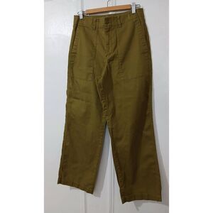Uniqlo womens size 27 hi rise wide leg army green pants NWOT